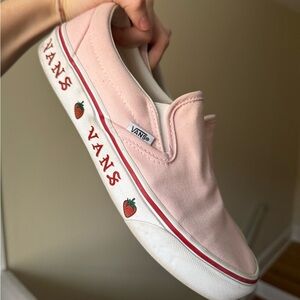 Vans Pink Strawberry Slip-On Sneakers W9